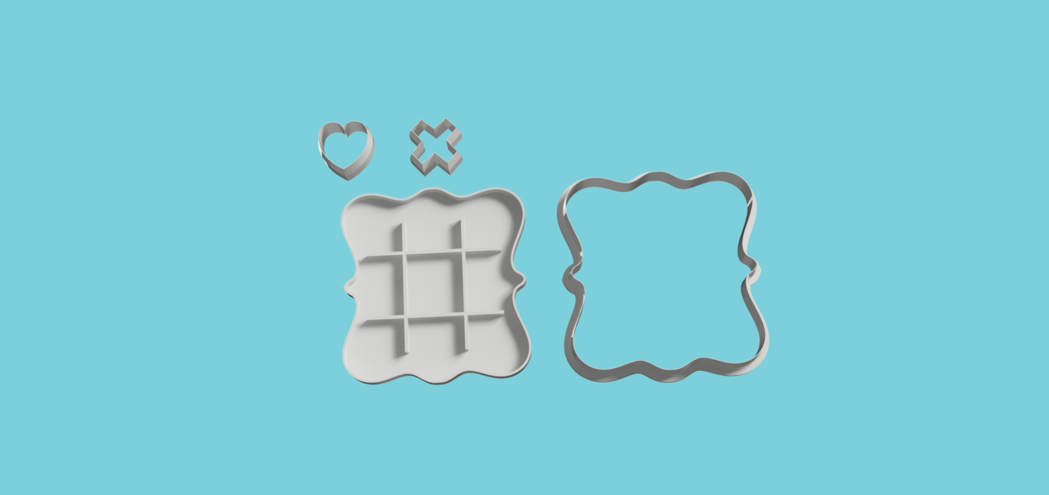 Cookie Cutter X and Heart 
